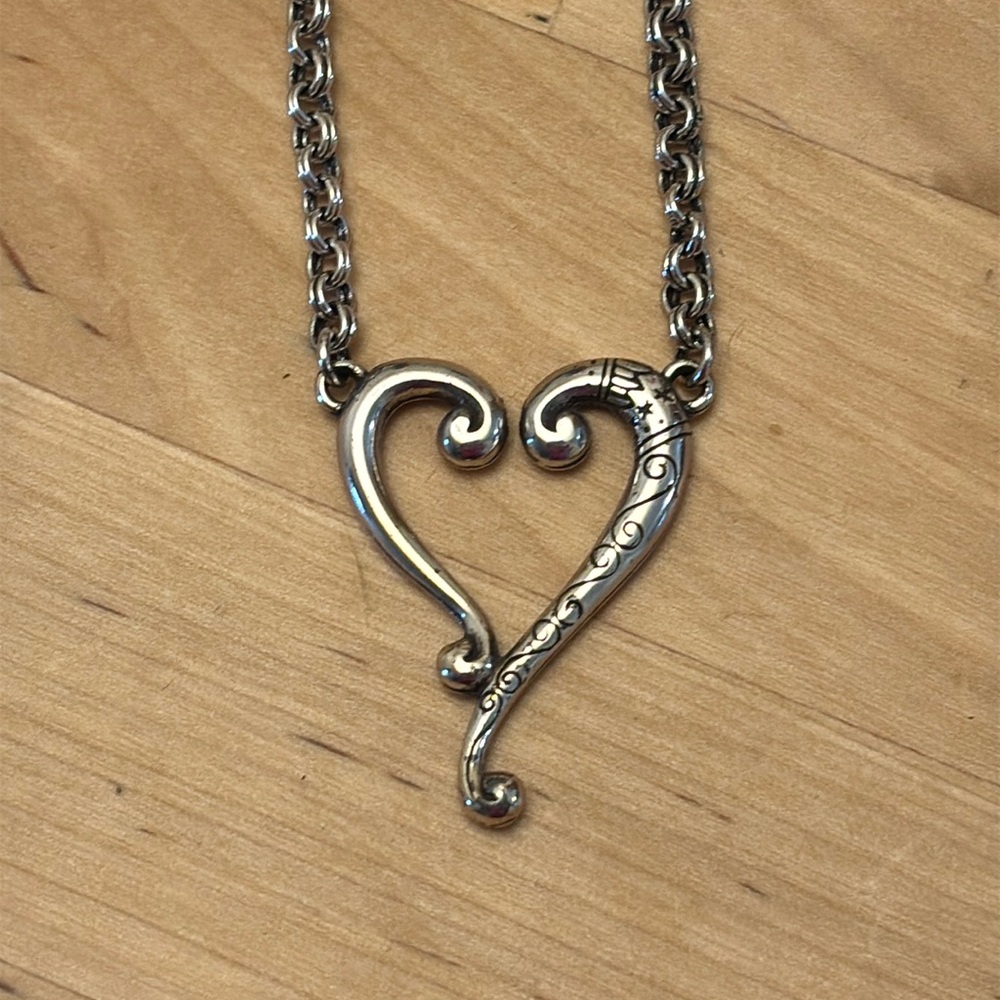 Brighton Adore Me Silver Open Heart Necklace - Silver
